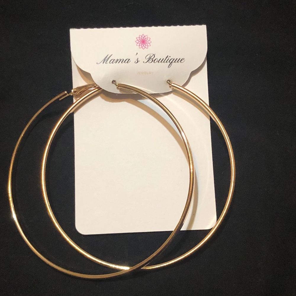 Sale! Gold hoops earrings